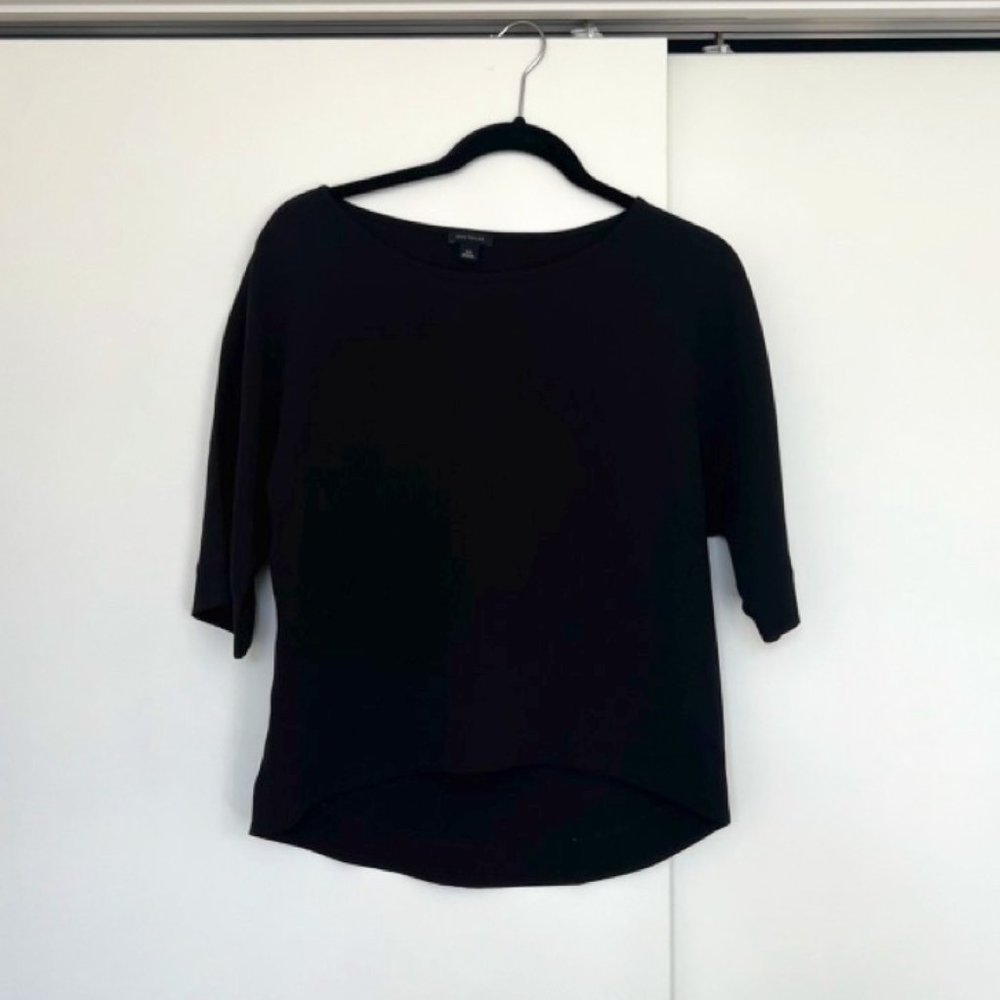 Ann Taylor 3/4 sleeve black shirt, size XS